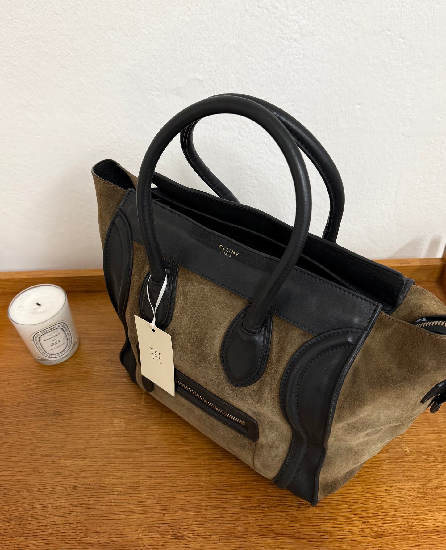 CELINE LUGGAGE BY PHOEBE PHILO SUEDE BAG