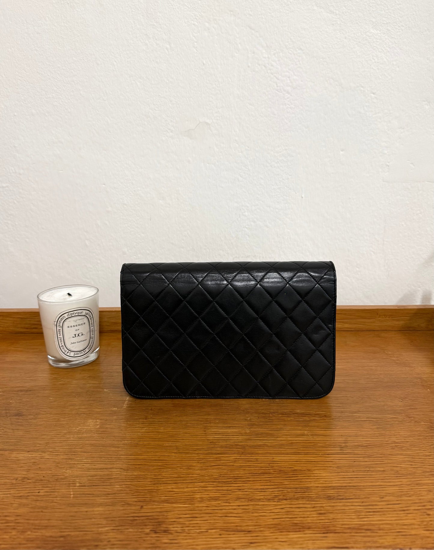 CHANEL FULL FLAP LAMBSKIN BLACK
