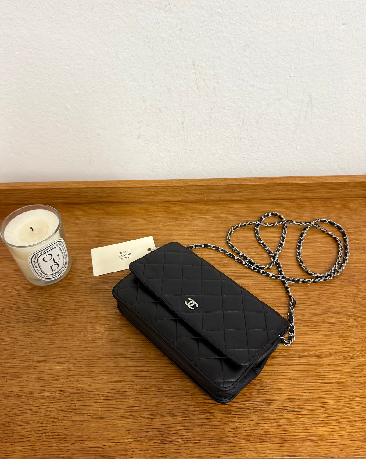 CHANEL WOC BLACK LAMBSKIN