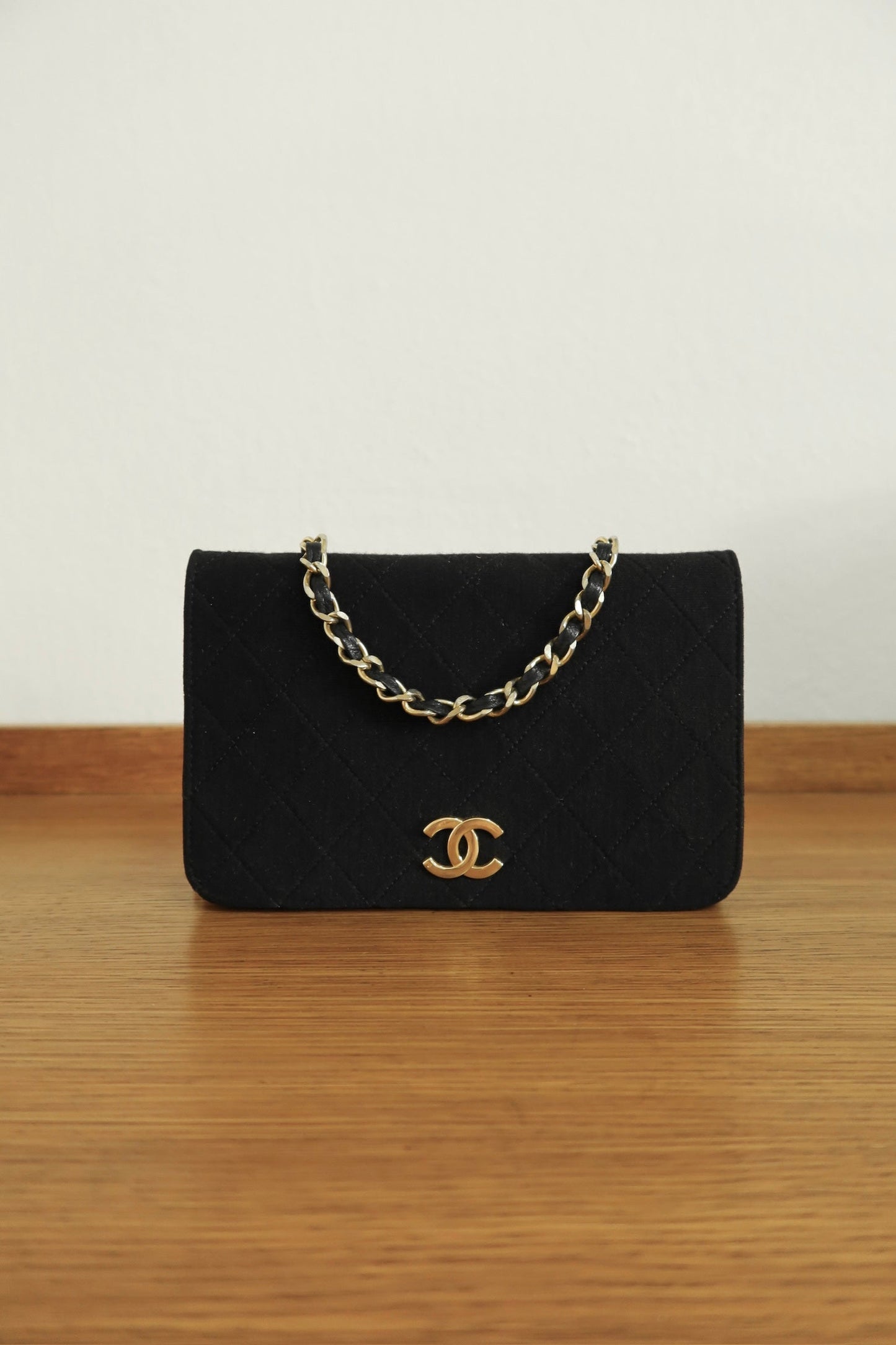 CHANEL BLACK WOC WALLET ON CHAIN