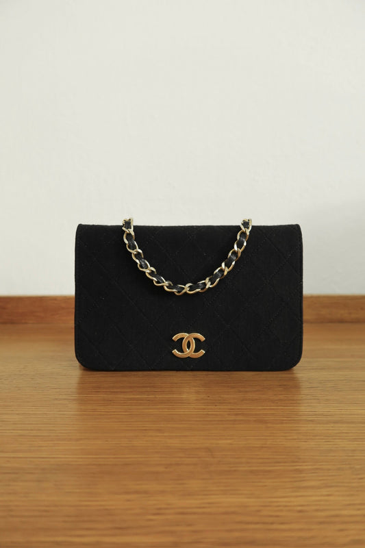 CHANEL BLACK WOC WALLET ON CHAIN