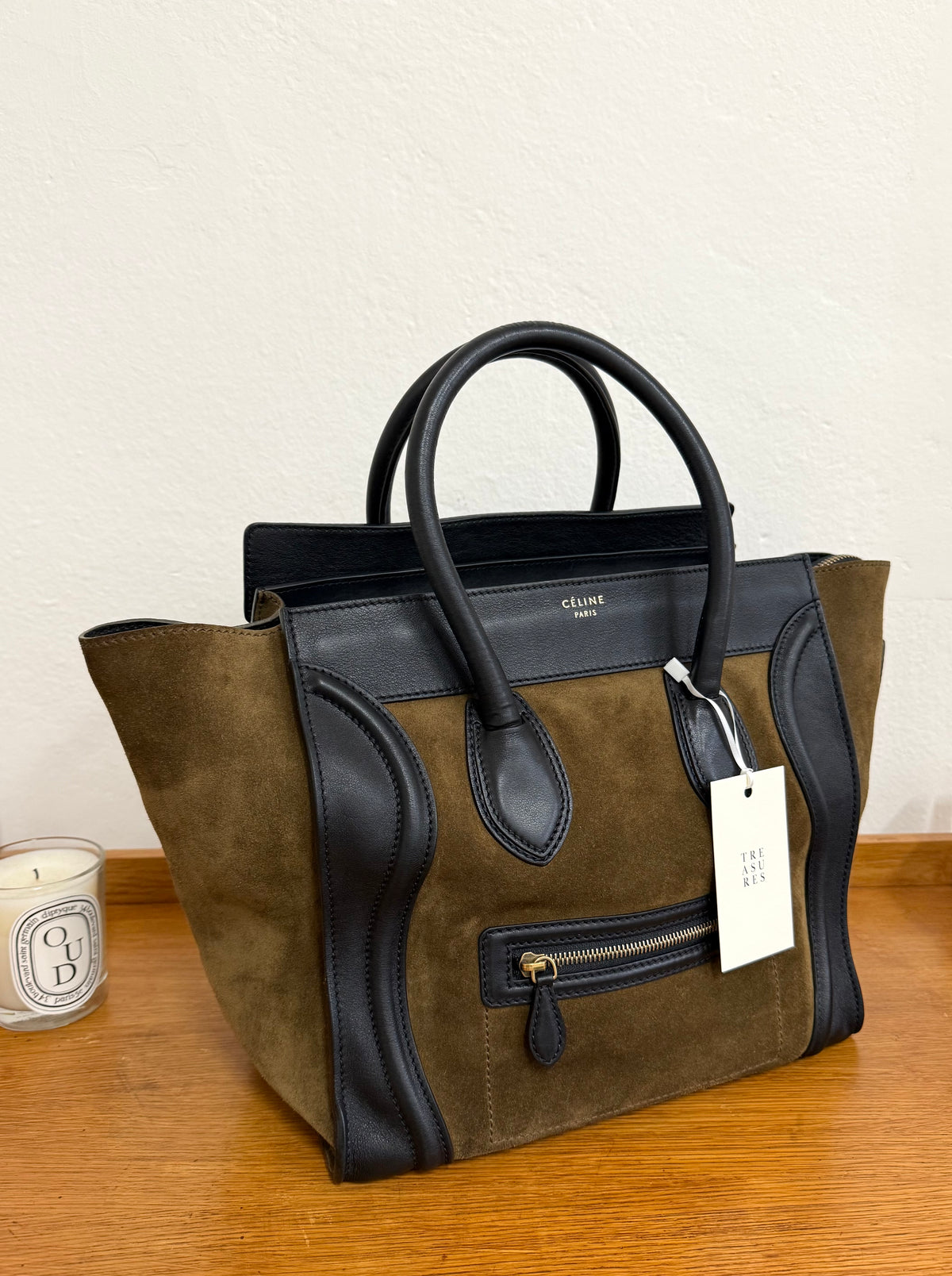CELINE LUGGAGE BY PHOEBE PHILO SUEDE BAG