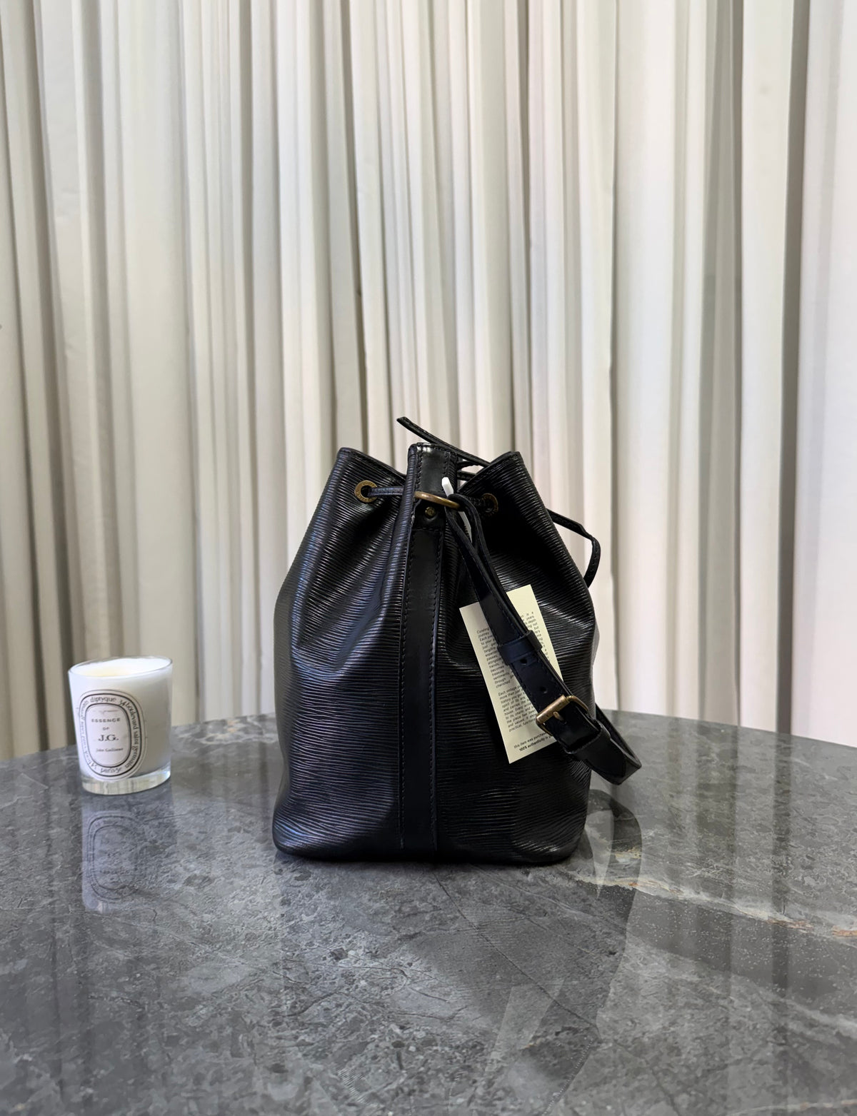 Louis Vuitton Petit Noé z černé Epi kůže, bucket bag, foto 6