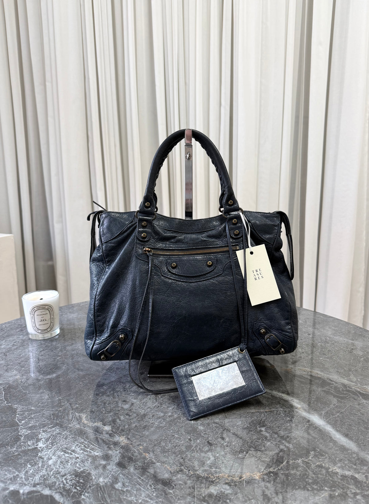 Balenciaga Velo bag in lambskin with brass hardware, photo 11