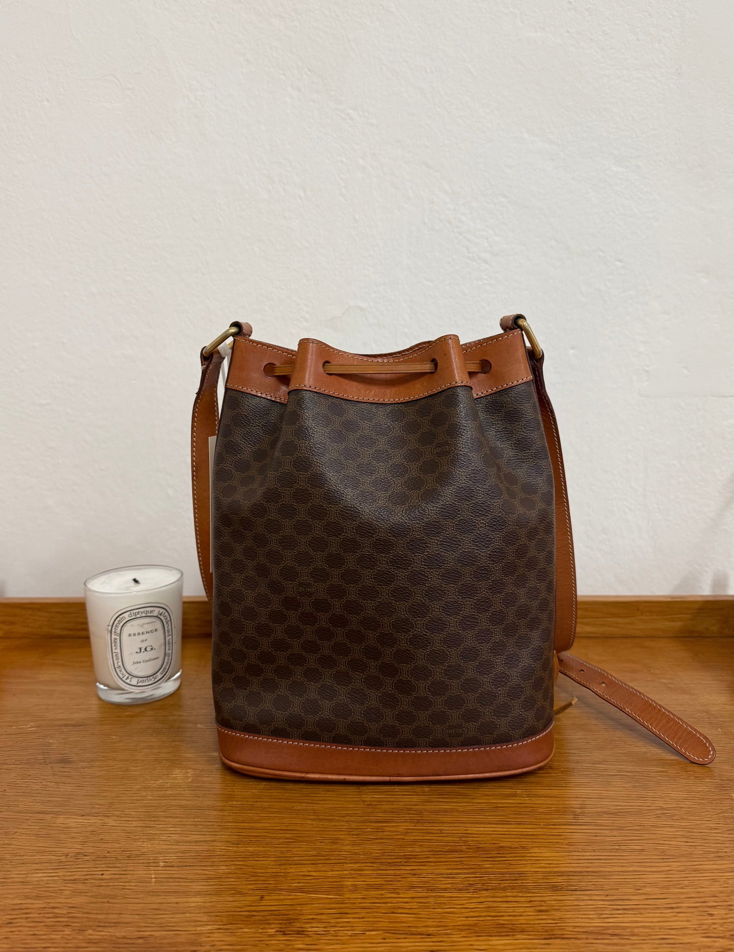 CELINE MACADAM BUCKET BAG