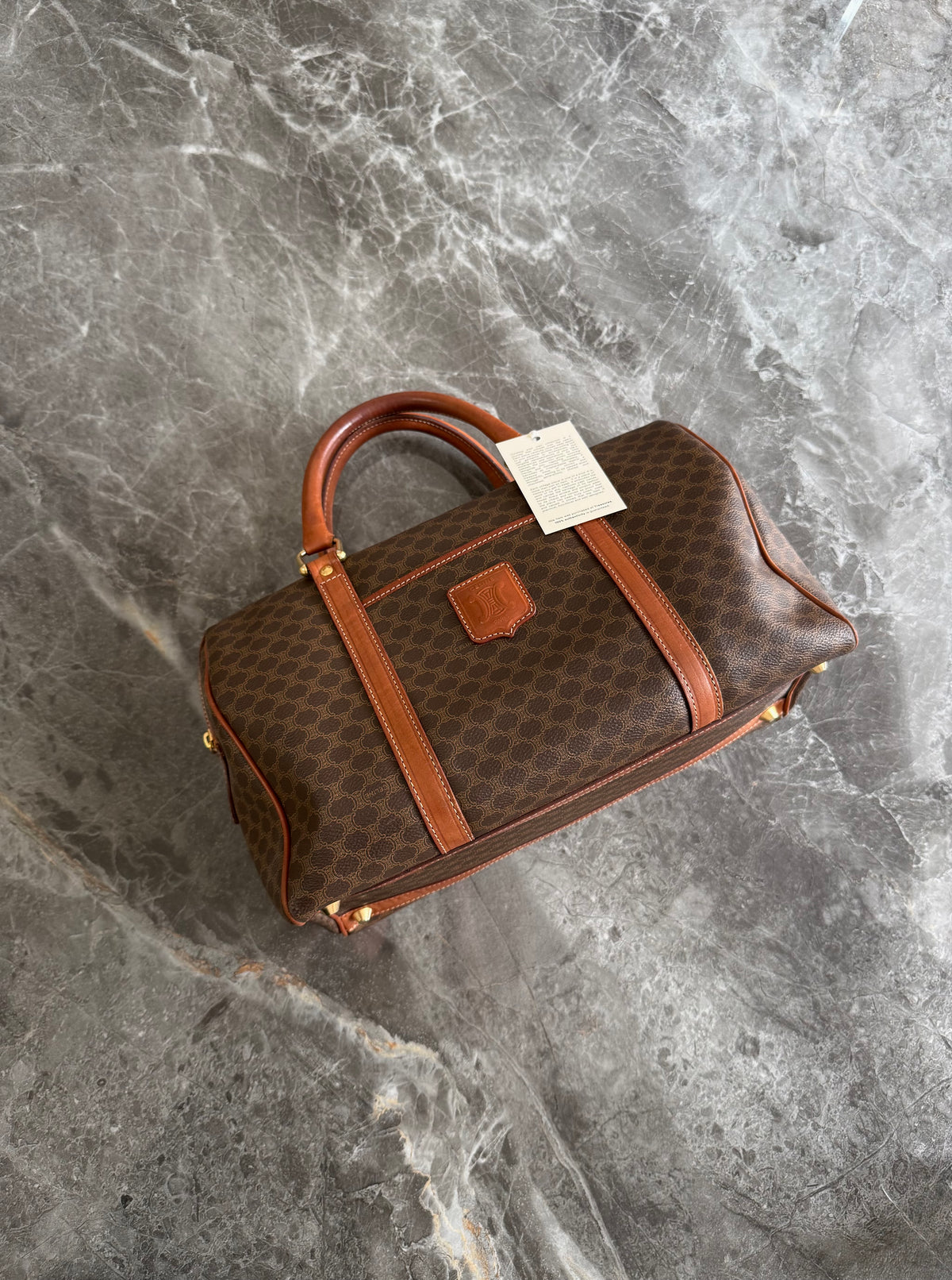 Vintage Celine Macadam duffle bag v monogram canvasu, foto 7