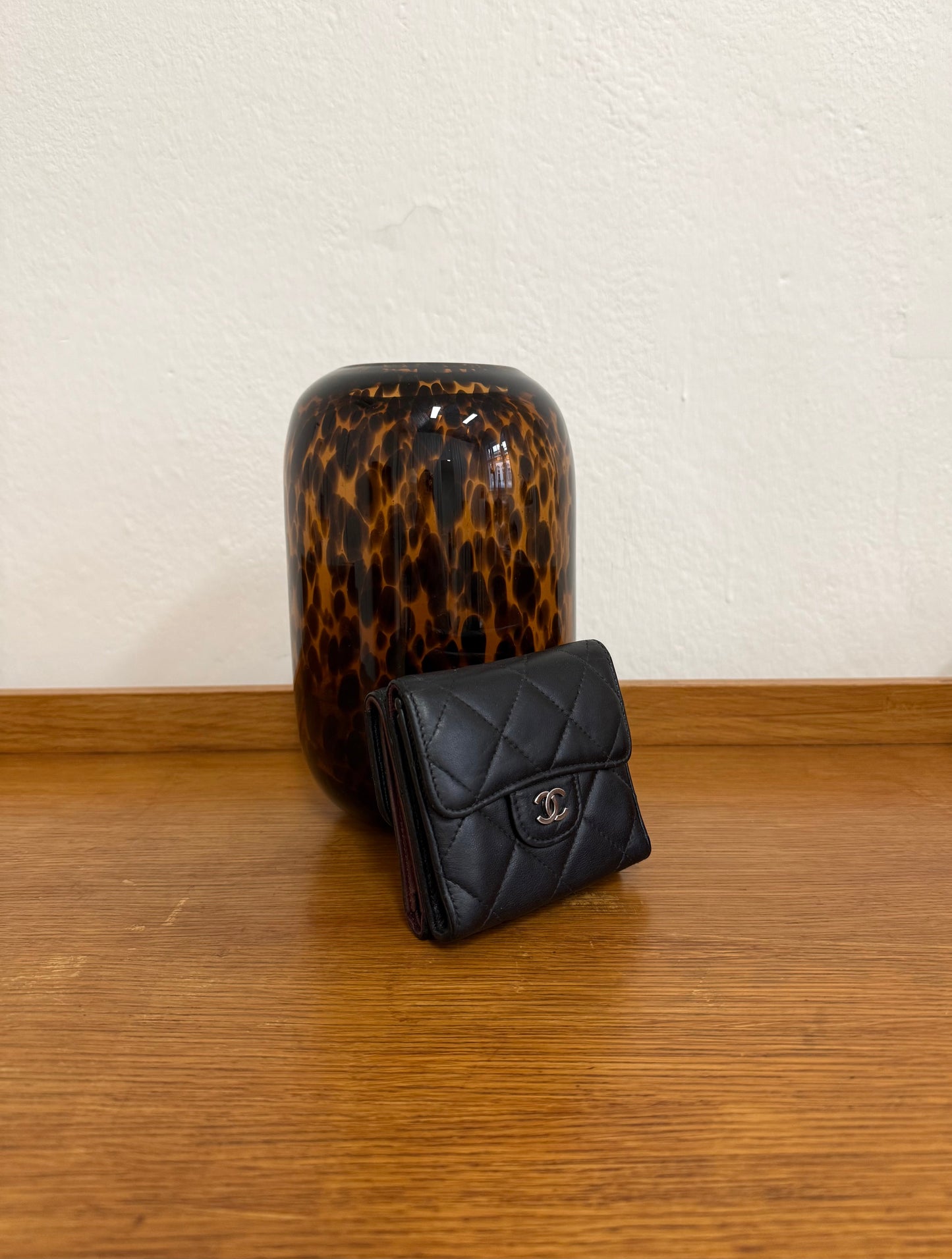 CHANEL MINI WALLET LAMBSKIN BLACK SERIES 11