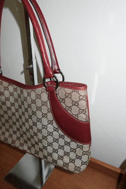 GUCCI GG SHOULDER TOTE BAG WINE