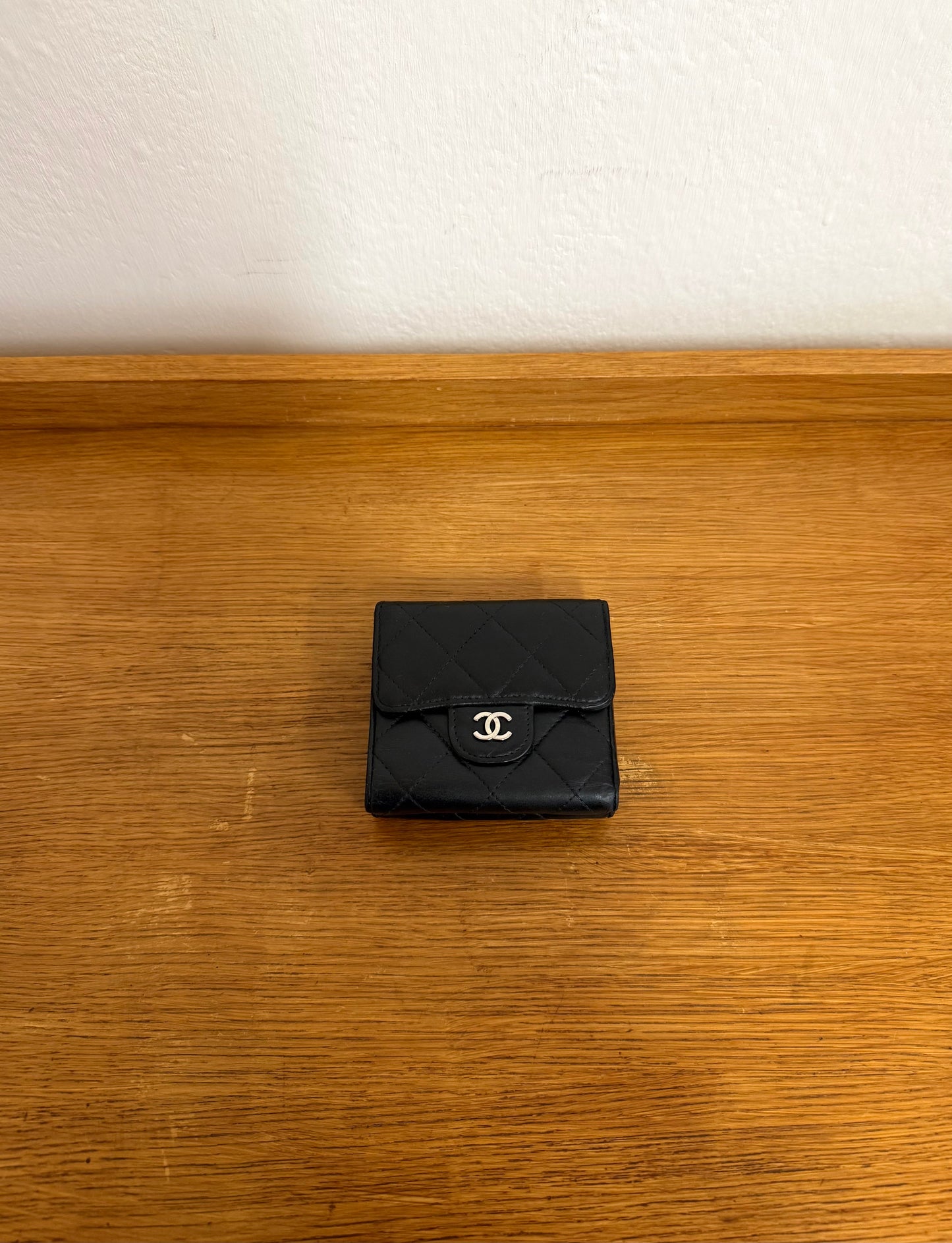 CHANEL MINI WALLET LAMBSKIN BLACK SERIES 11