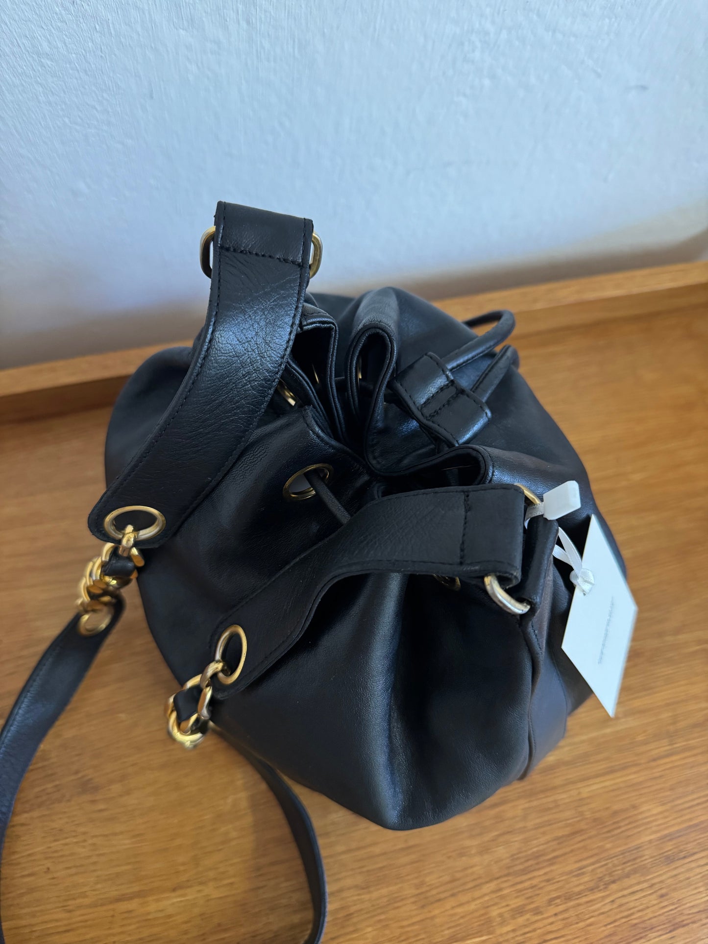 CHANEL BUCKET BAG CC LOGO & POUCH
