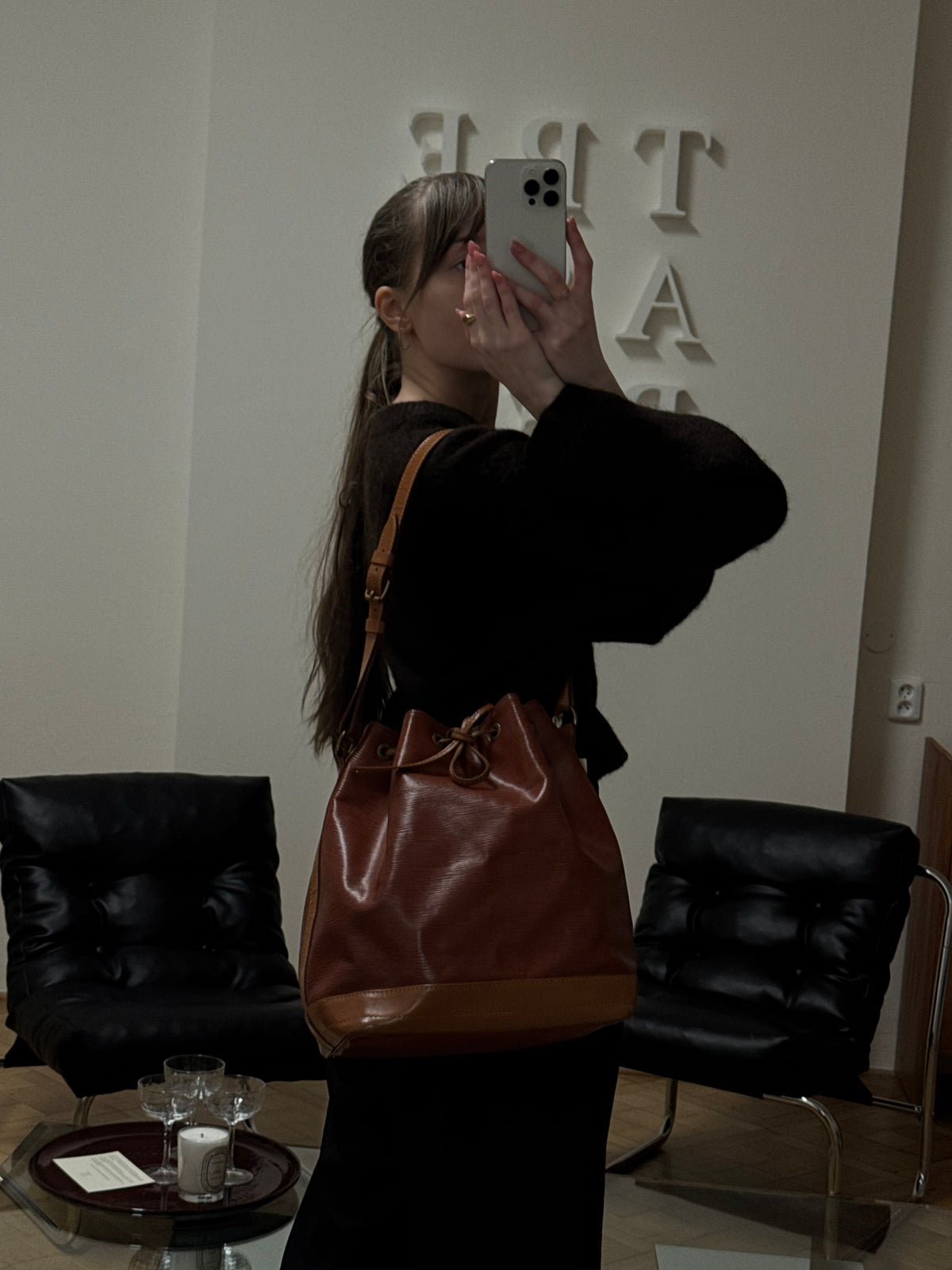 LOUIS VUITTON EPI NOÉ BROWN BUCKET BAG