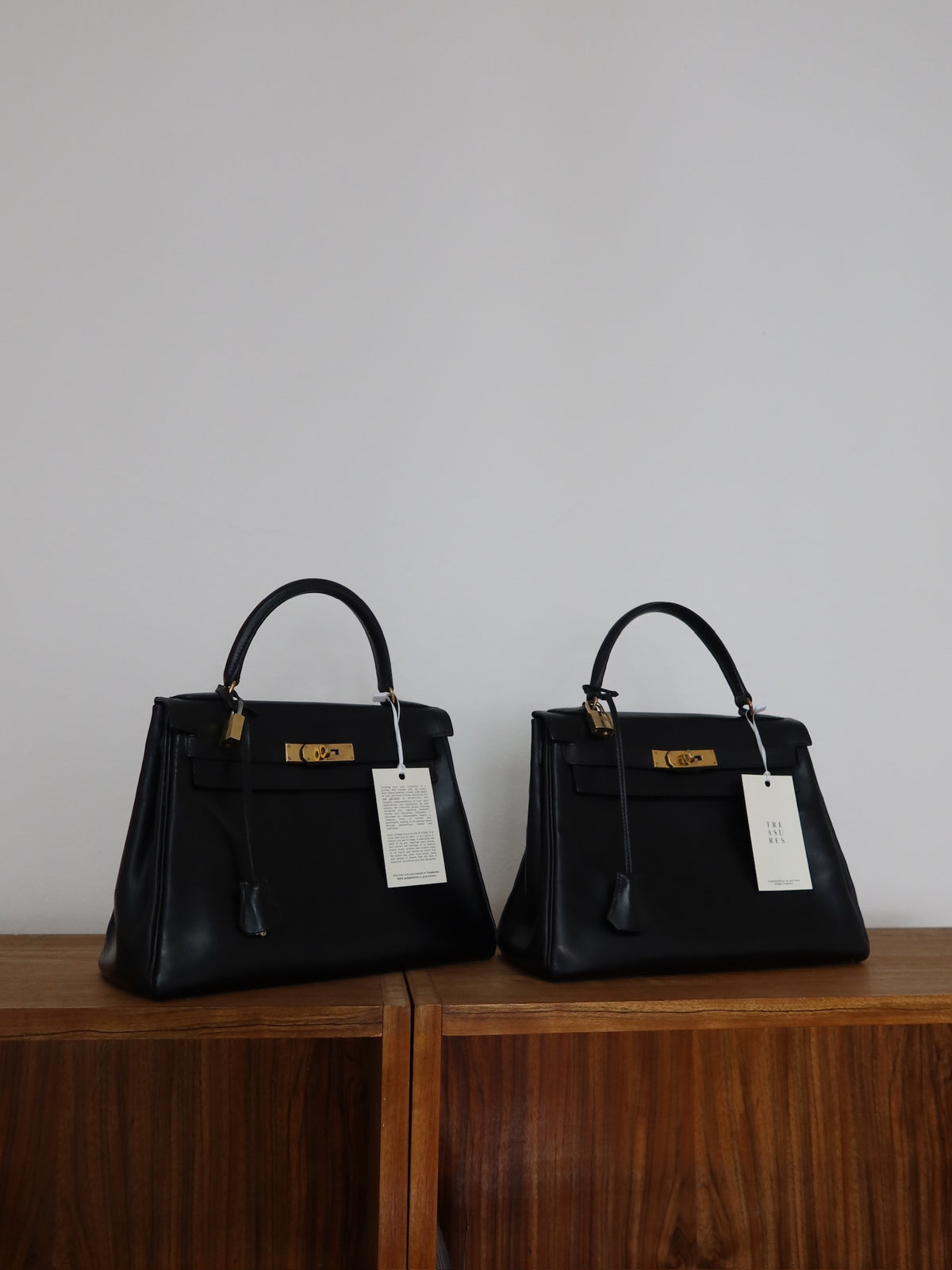 HERMES KELLY 28 BOX CALF BLACK 1959 O stamp