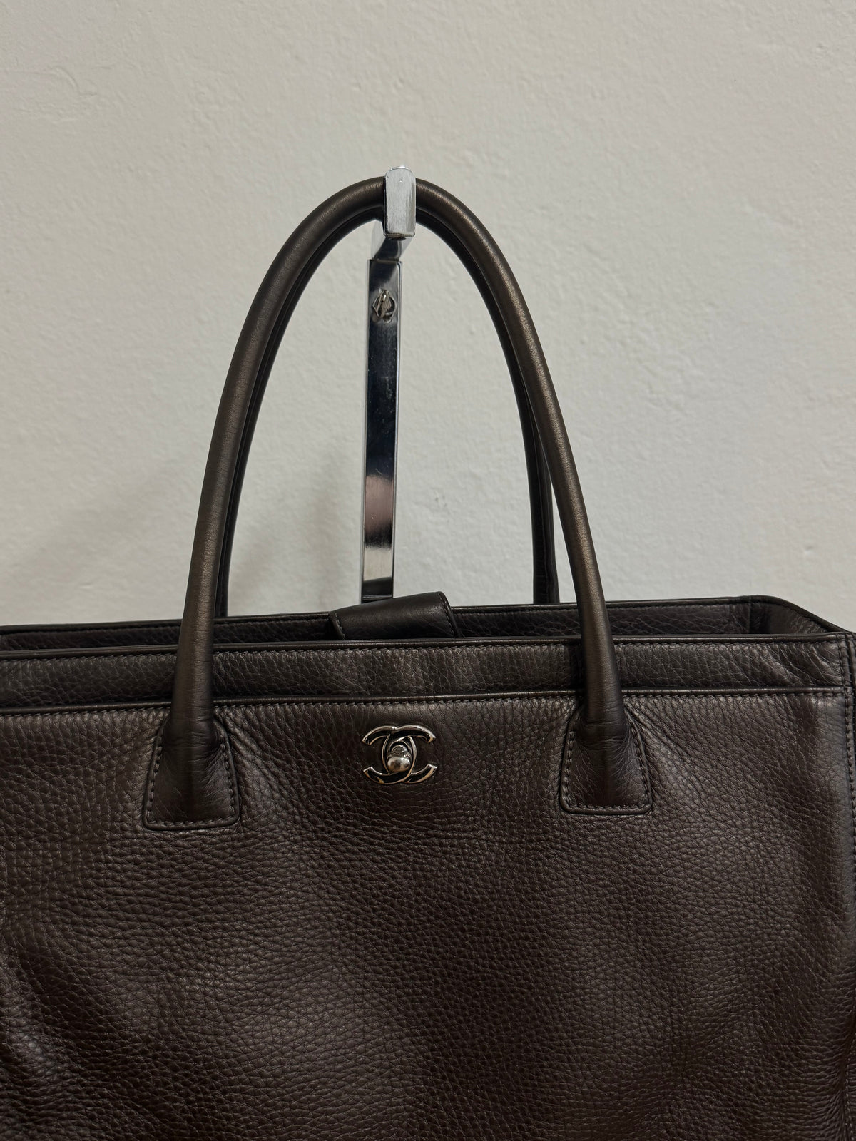 CHANEL EXECUTIVE TOTE IRIDESCENT BROWN SILVER HW