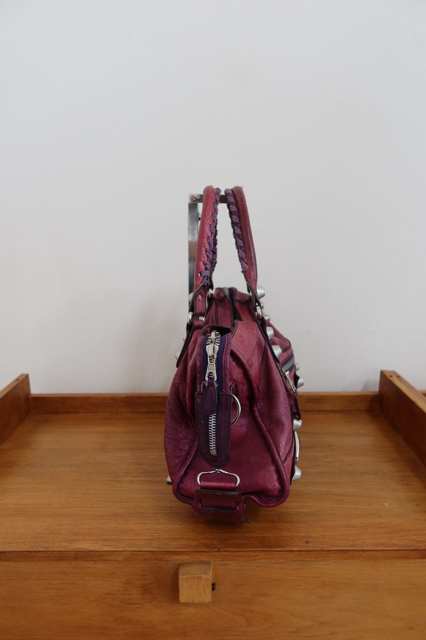BALENCIAGA CITY BAG IN GRAPE