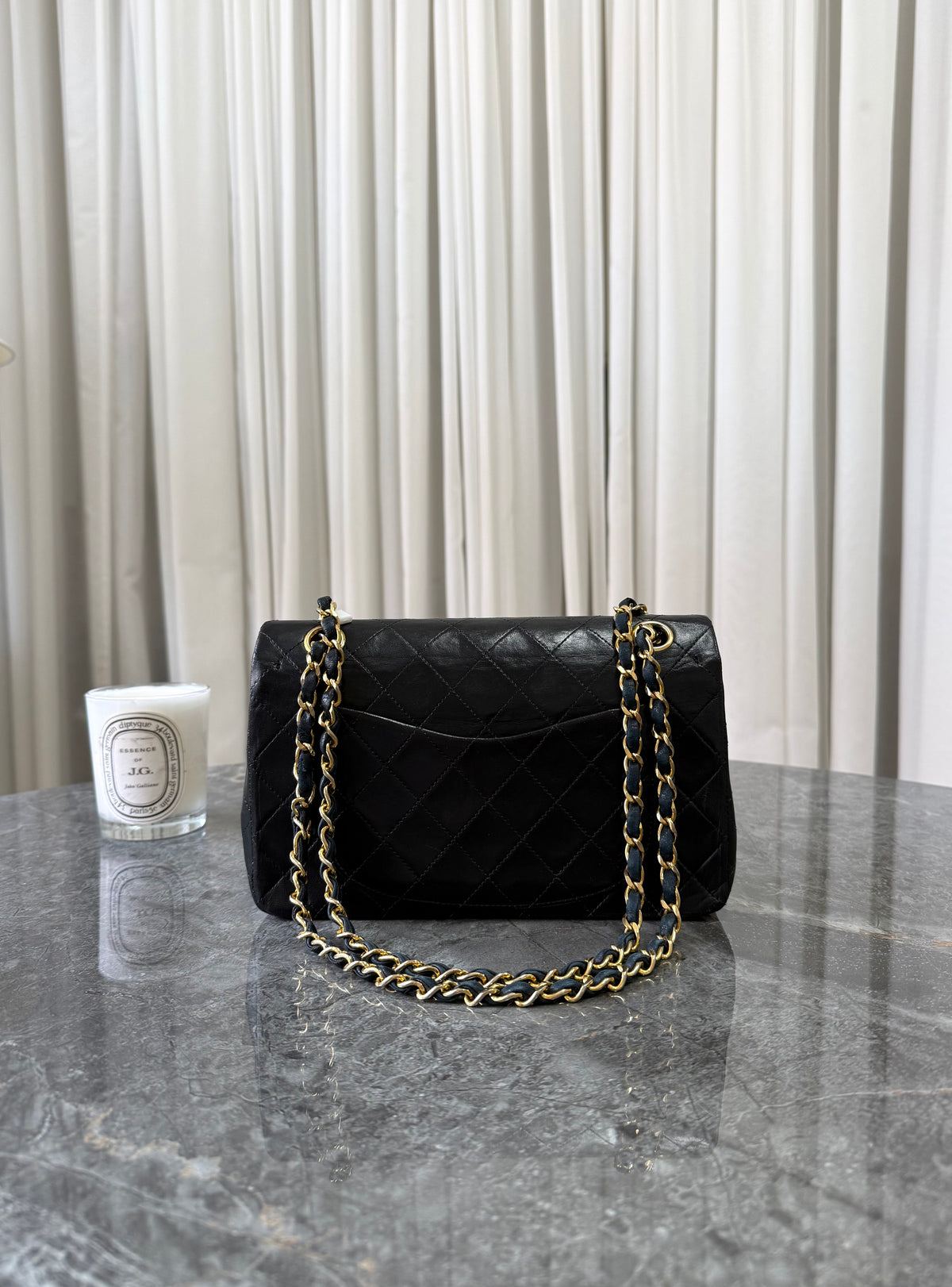 Chanel Classic Double Flap Bag Small Lambskin 24k Gold HW