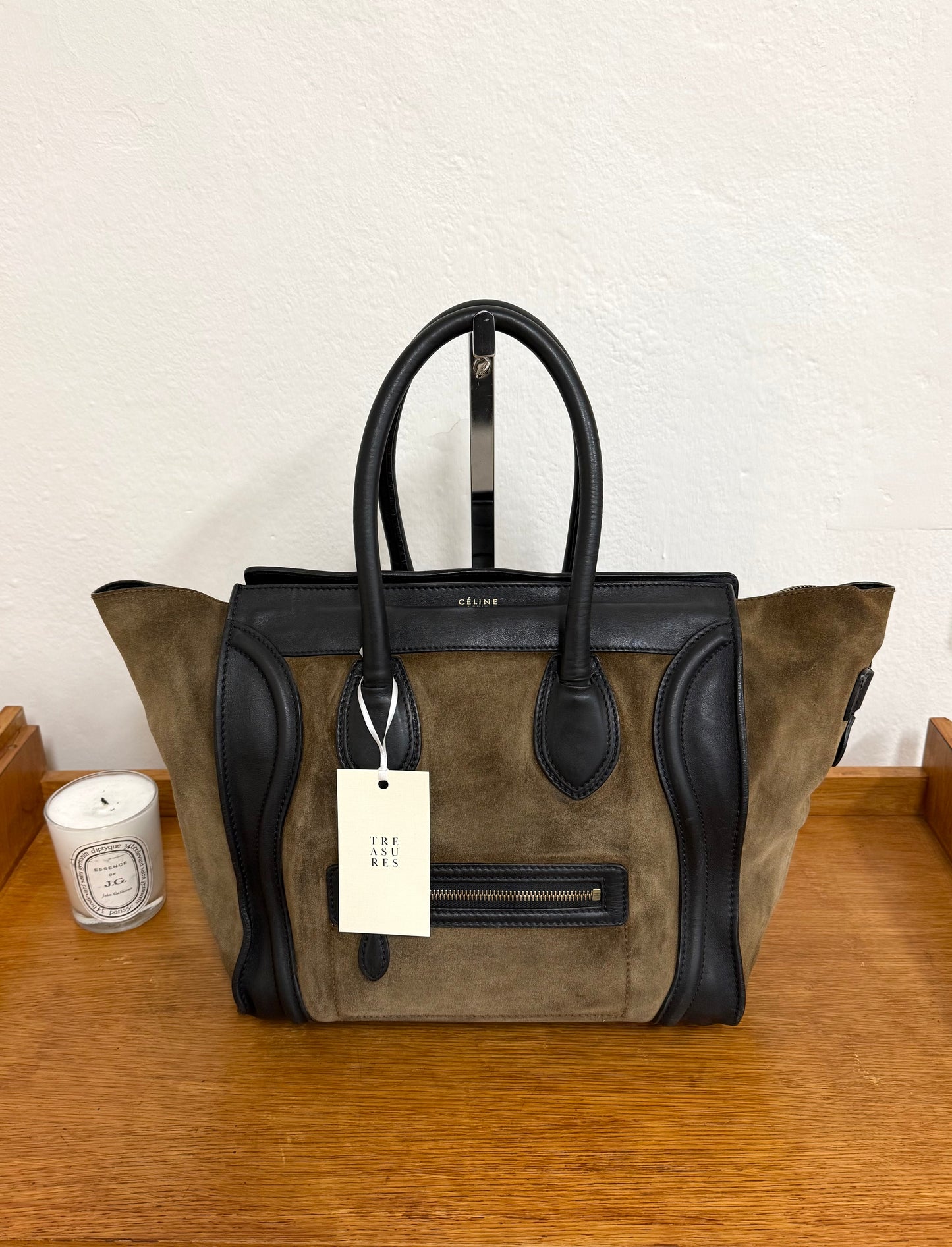 CELINE LUGGAGE BY PHOEBE PHILO SUEDE BAG