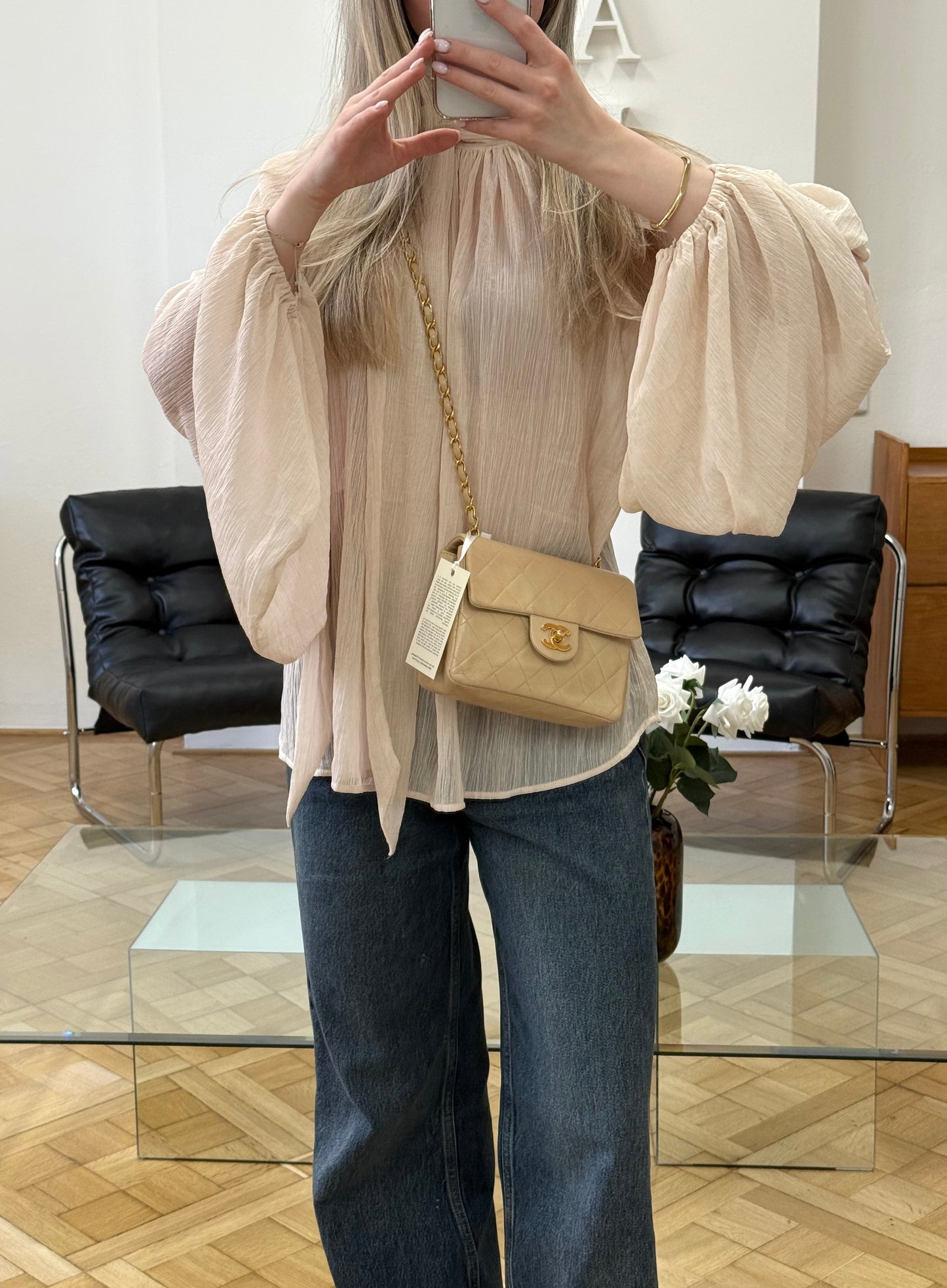 CHANEL CLASSIC SINGLE FLAP BAG TWIST LOCK 24K GOLD