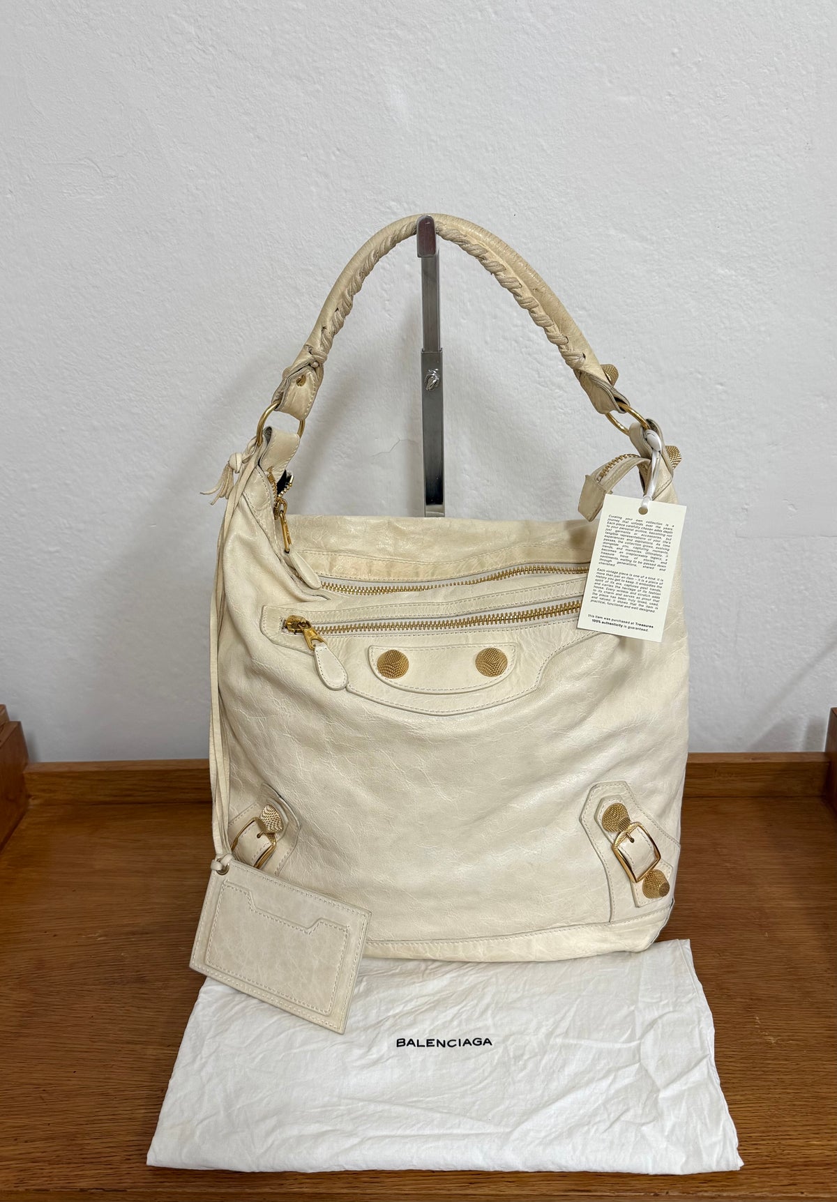 Vintage Balenciaga Day hobo bag ve světle žluté barvě, foto 2
