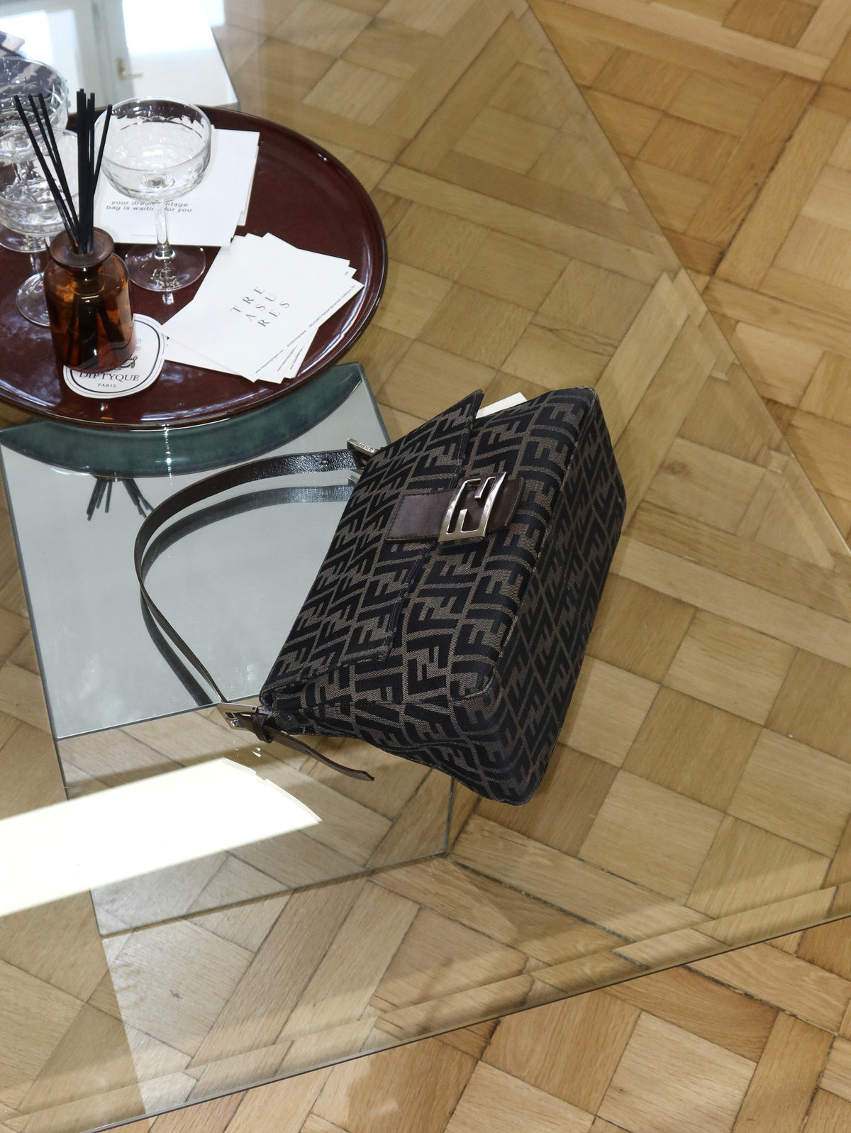 FENDI ZUCCA MAMMA BAGUETTE BAG