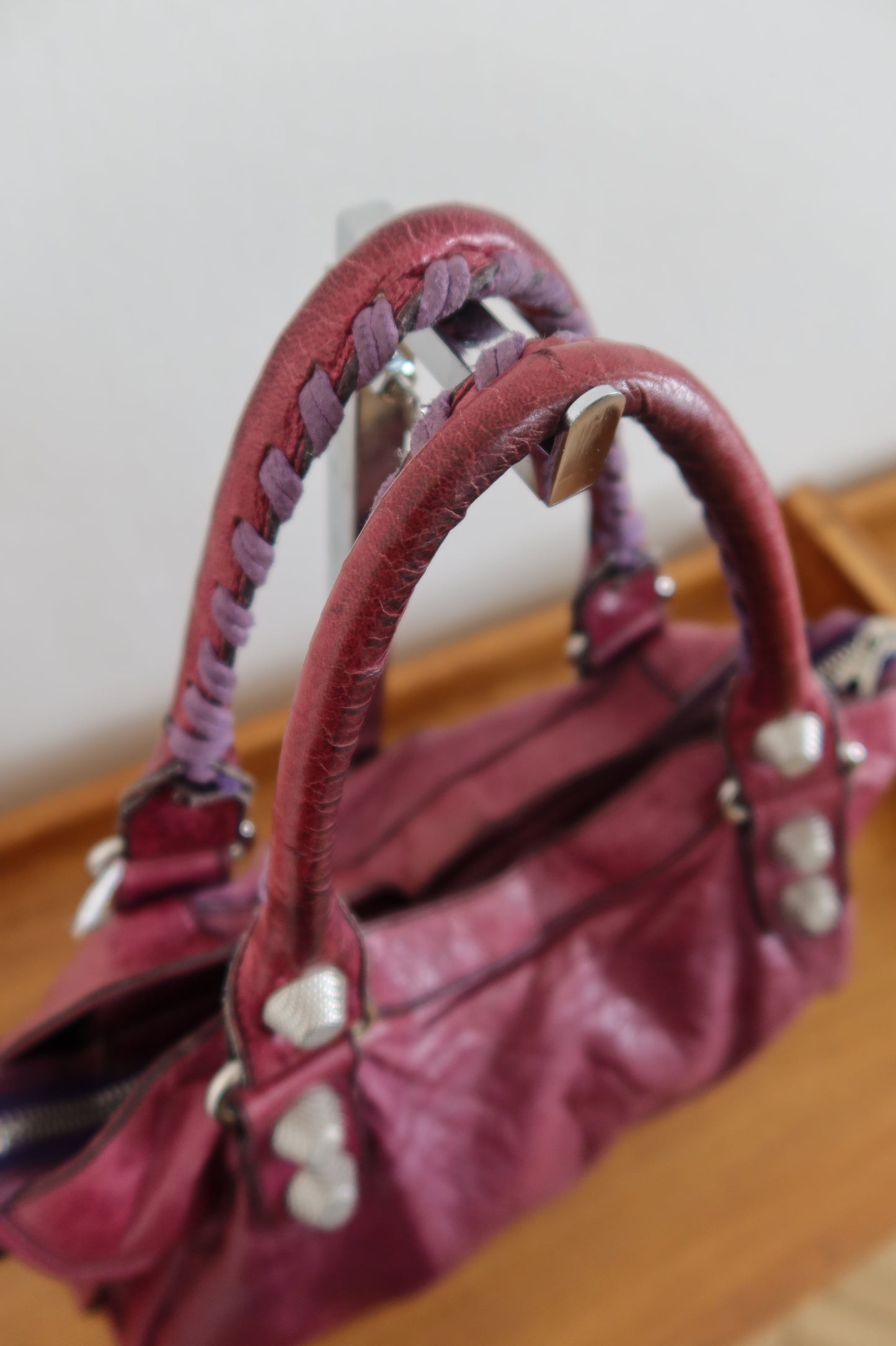 BALENCIAGA CITY BAG IN GRAPE