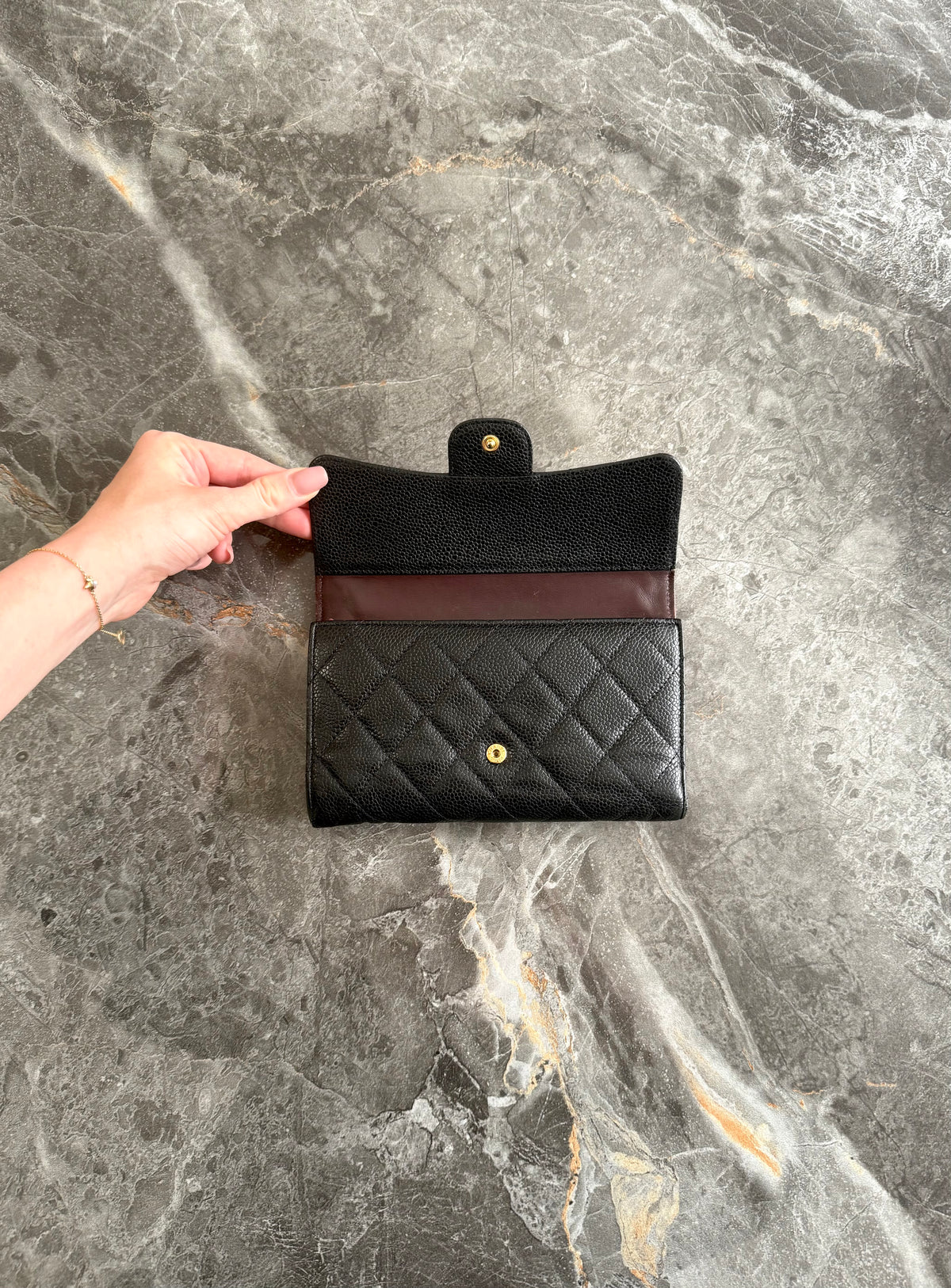 Chanel Caviar Timeless Classic Wallet Gold HW