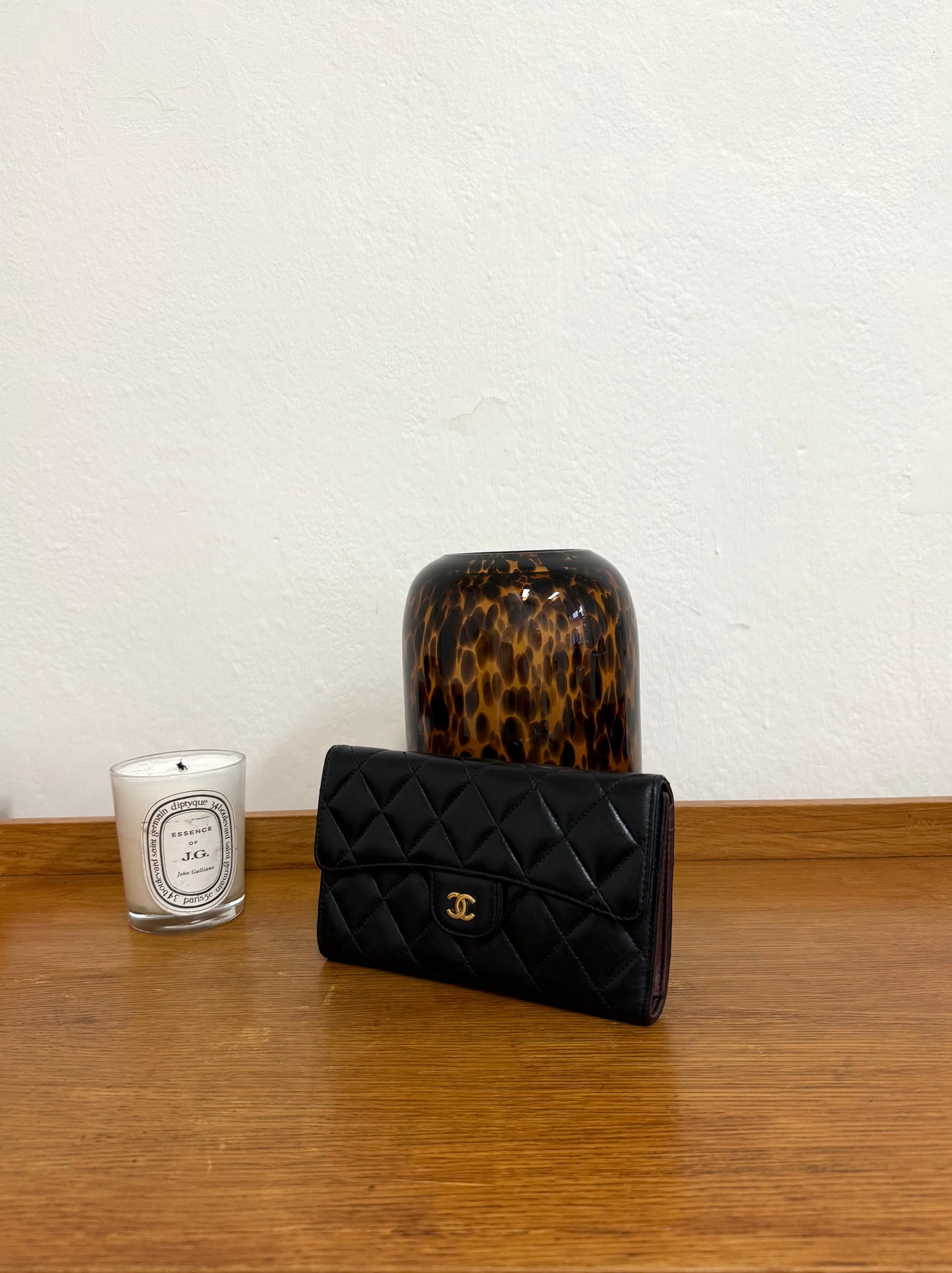 SERIES 25 CHANEL LONG WALLET LAMBSKIN BLACK