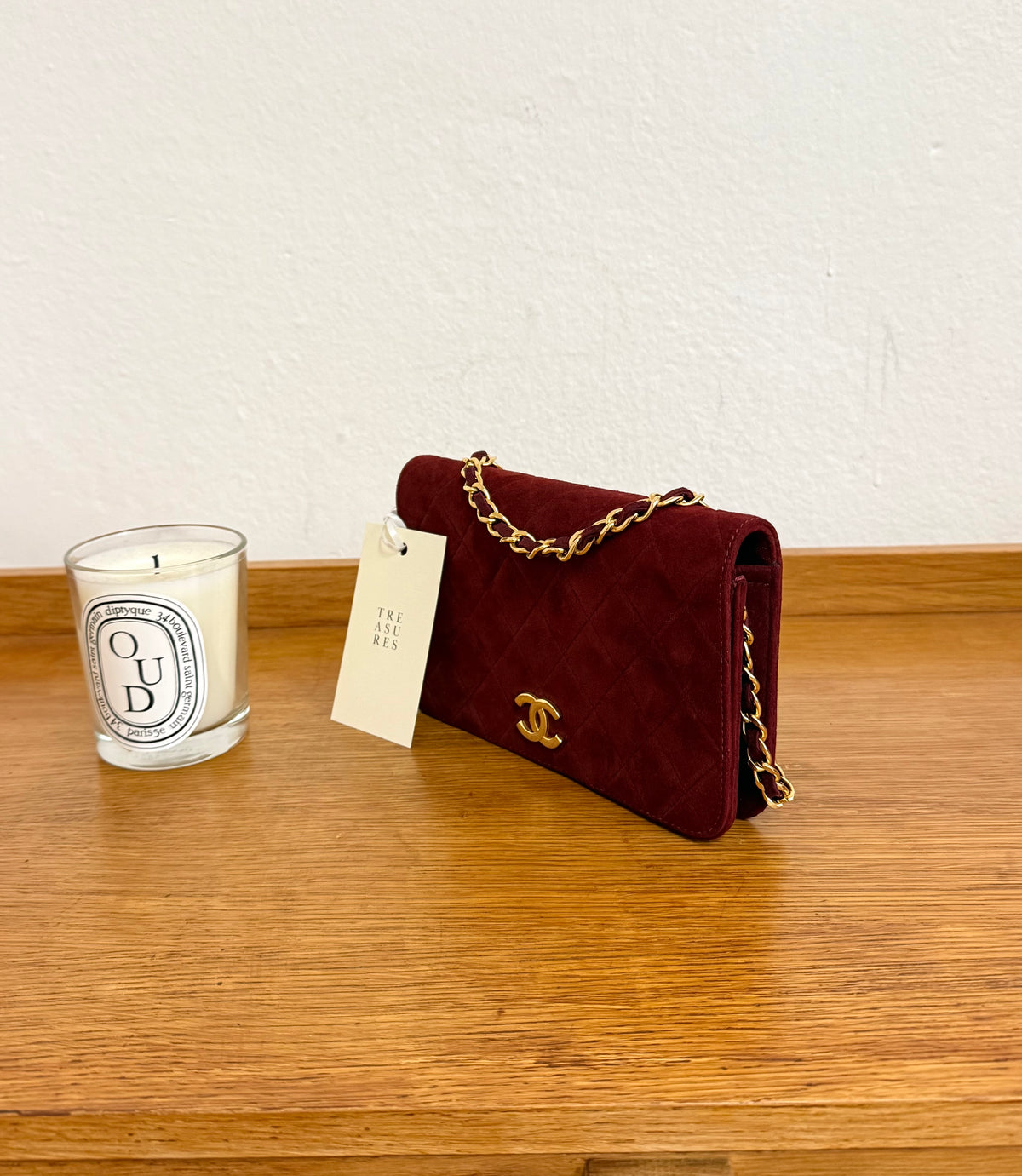 CHANEL SUEDE BORDEAUX WOC