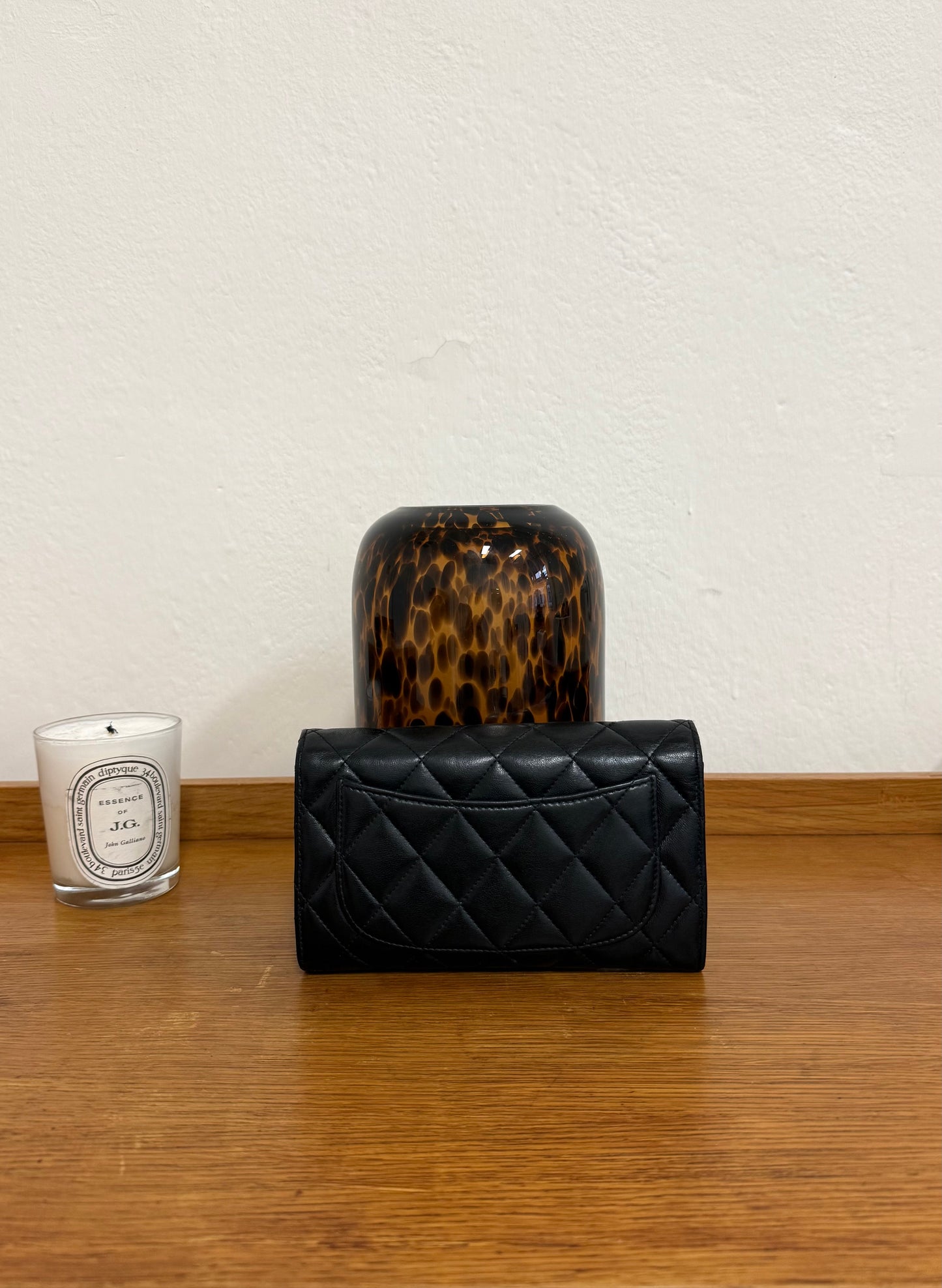 SERIES 25 CHANEL LONG WALLET LAMBSKIN BLACK