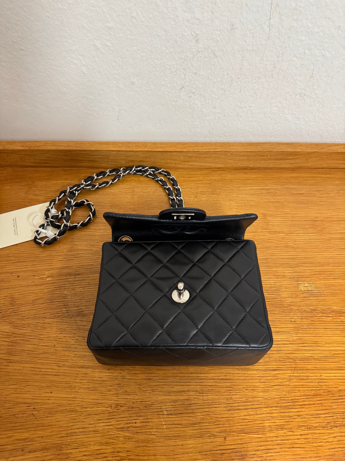 CHANEL SILVER HW RECTANGULAR FLAP BAG