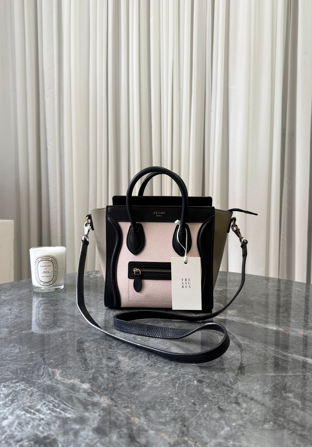 Celine Nano Luggage Leather Crossbody Bag