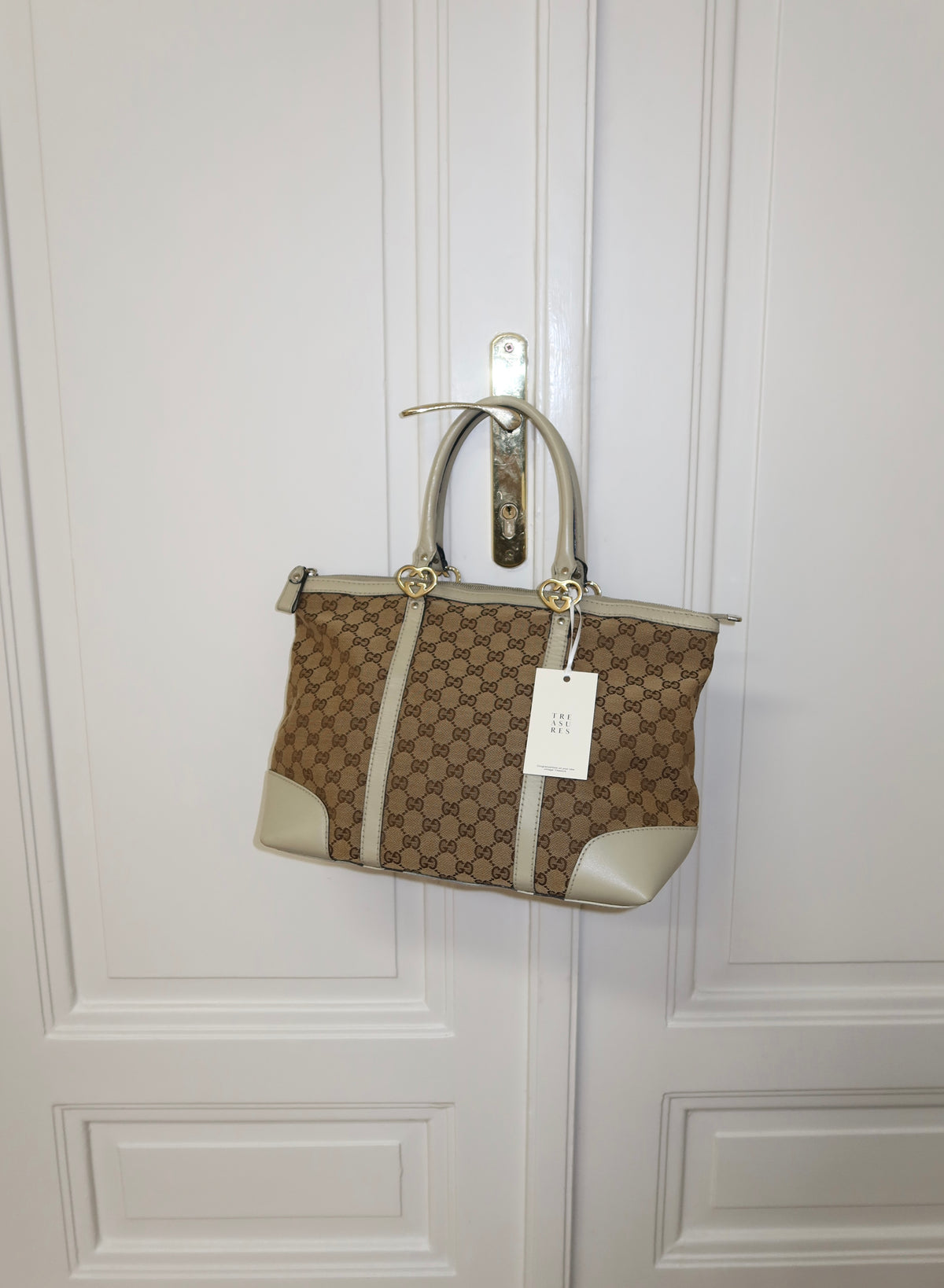 Gucci Heart GG Monogram Shopper Tote Bag