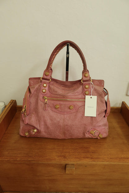 BALENCIAGA "CITY" BAG GIANT VELO PINK