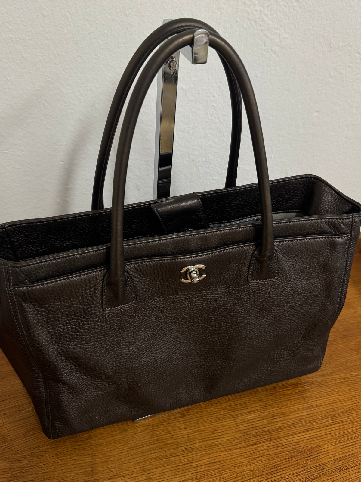 CHANEL EXECUTIVE TOTE IRIDESCENT BROWN SILVER HW