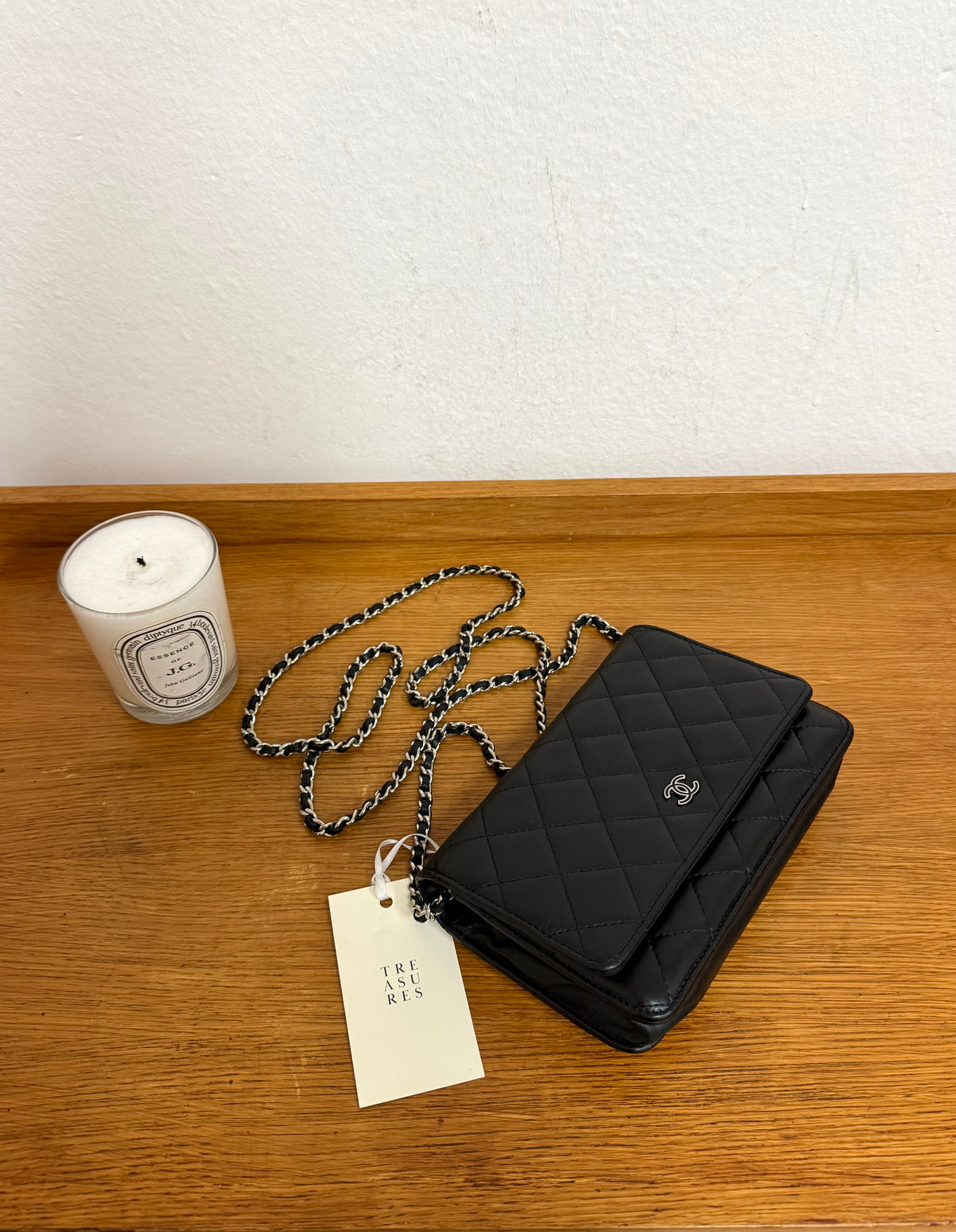 CHANEL WOC BLACK LAMBSKIN