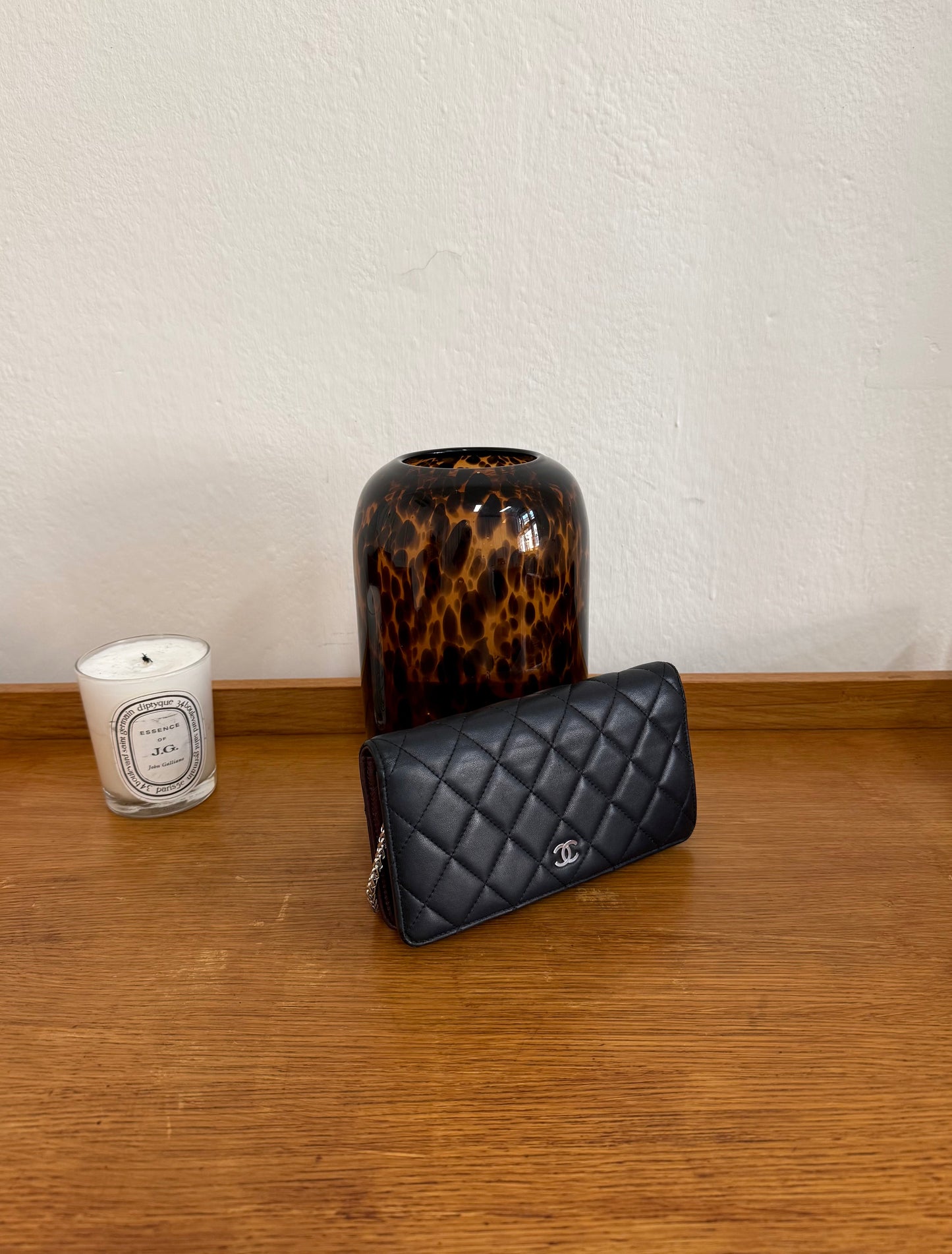 CHANEL CLASSIC LONG WALLET LAMBSKIN BLACK