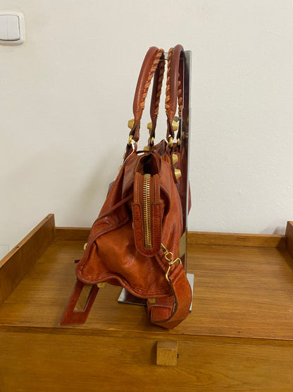BALENCIAGA CITY BAG IN ORANGE