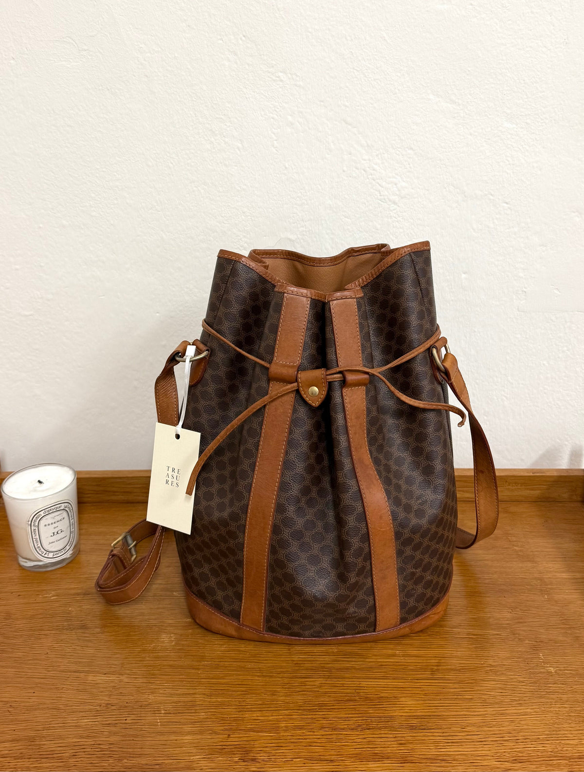 CELINE MACADAM BUCKET BAG