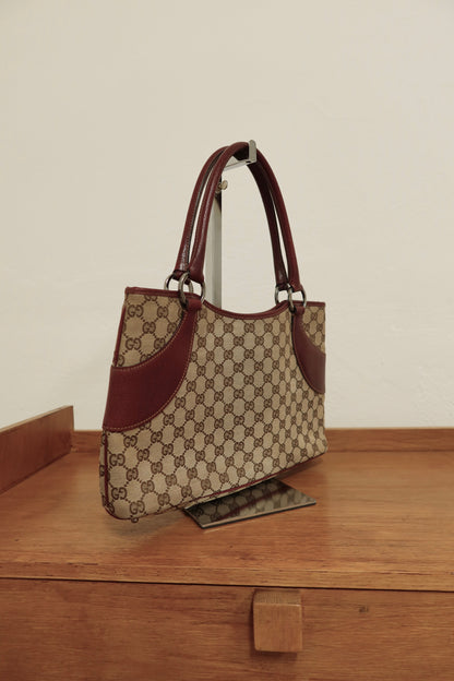 GUCCI GG SHOULDER TOTE BAG WINE