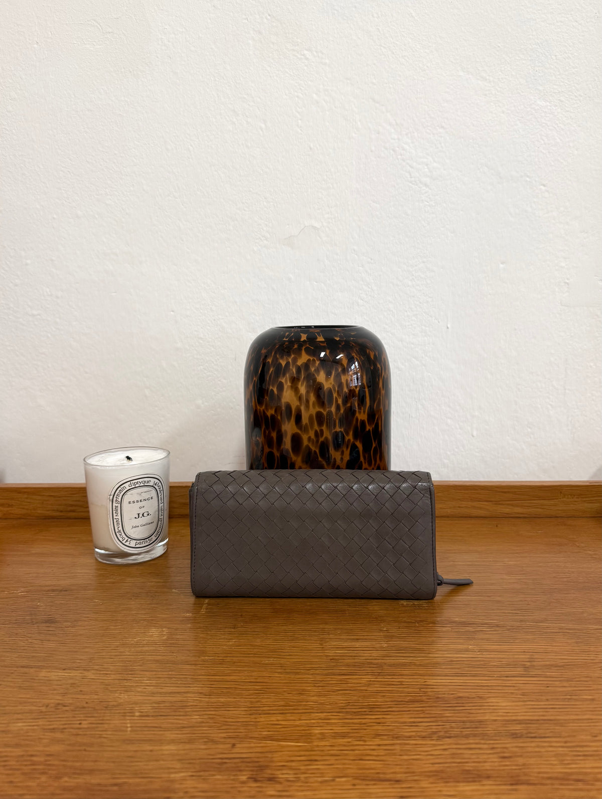 Bottega Veneta Intrecciato peněženka ze šedé pletené kůže, foto 5