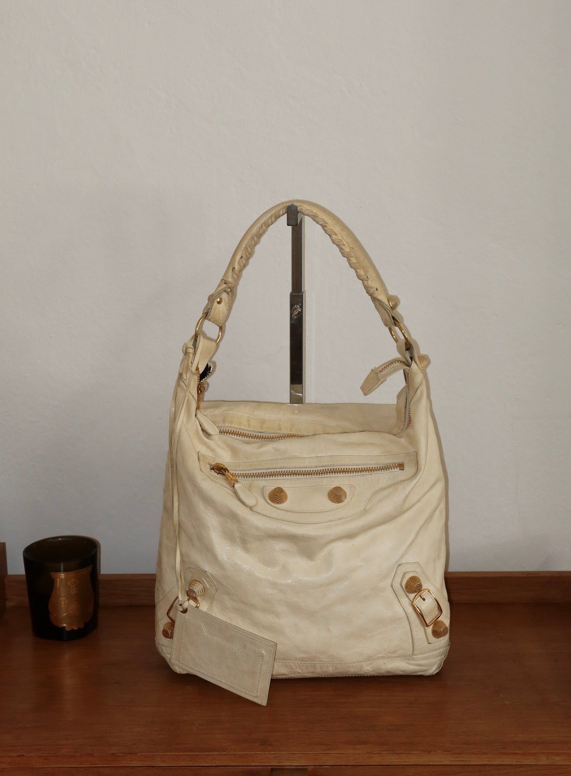 BALENCIAGA DAY “HOBO CITY” BAG BUTTER YELLOW