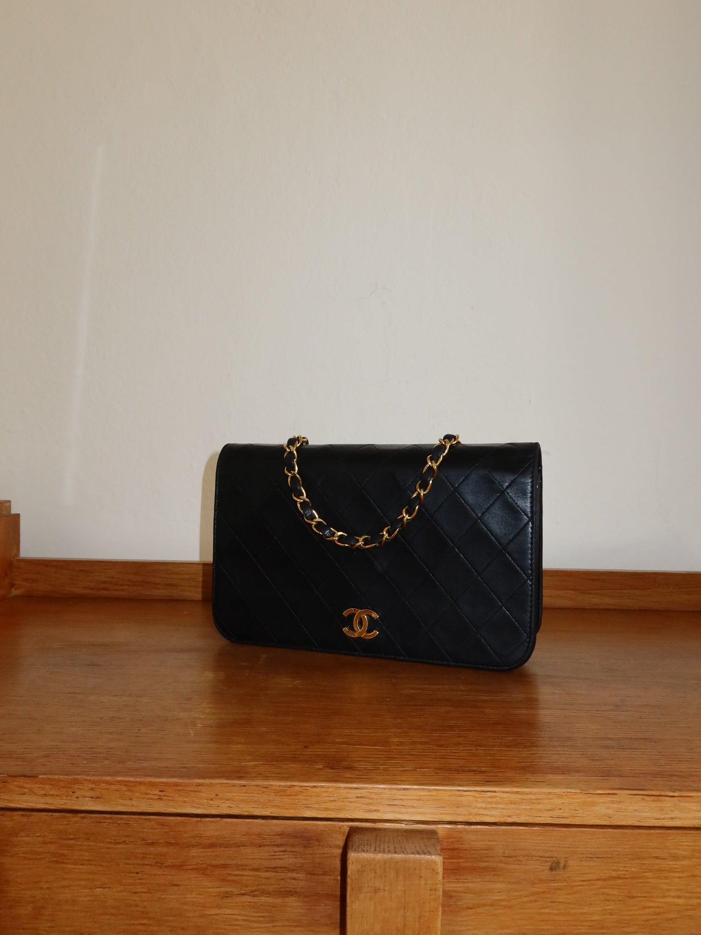 CHANEL SINGLE FULL FLAP BAG 24K GOLD