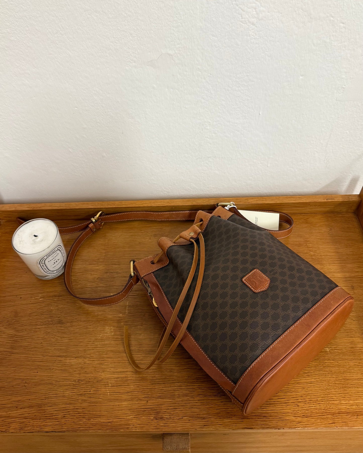 CELINE MACADAM BUCKET BAG