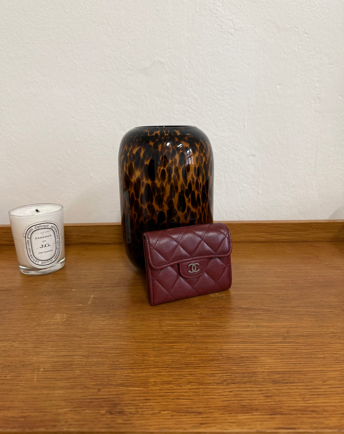 Chanel Matelassé mini peněženka z burgundy jehněčí kůže, foto 3