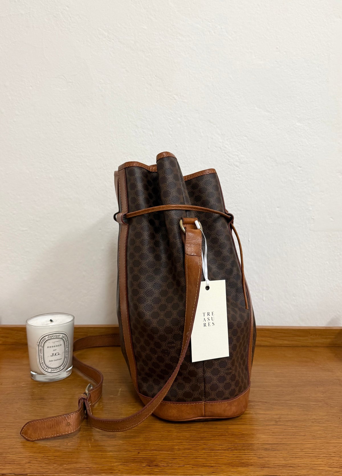 CELINE MACADAM BUCKET BAG