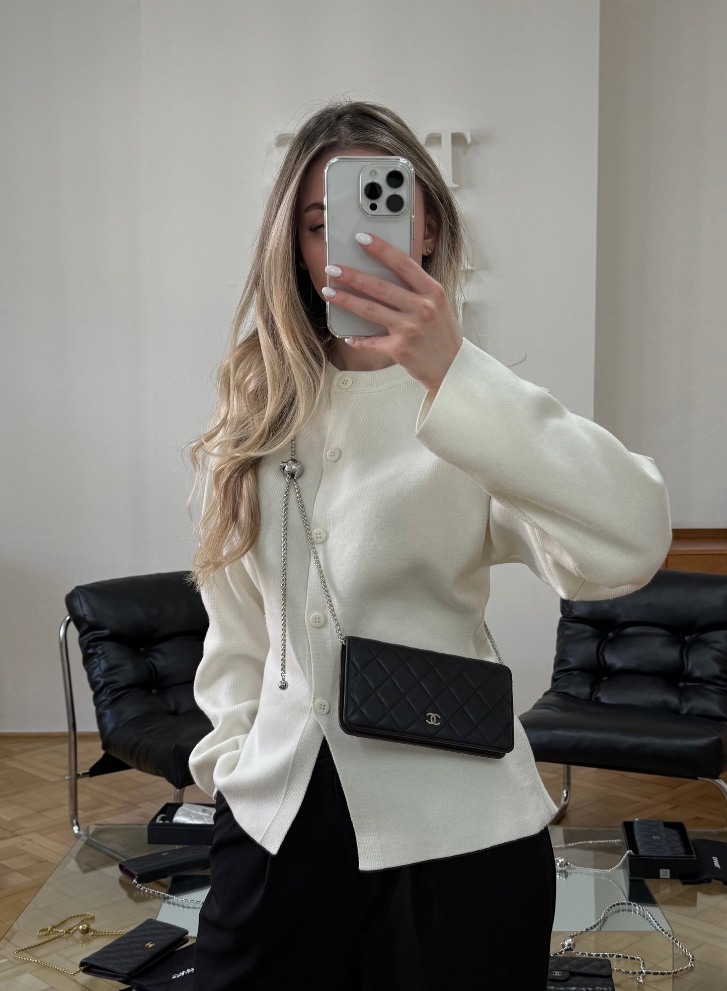 CHANEL CLASSIC LONG WALLET LAMBSKIN BLACK