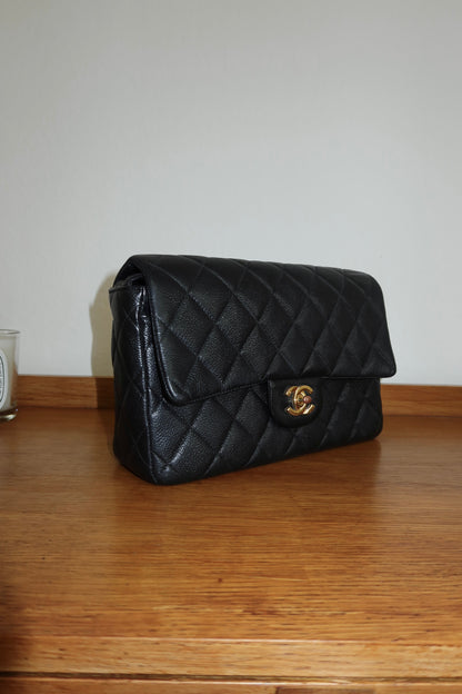 CHANEL CAVIAR SINGLE FLAP BAG