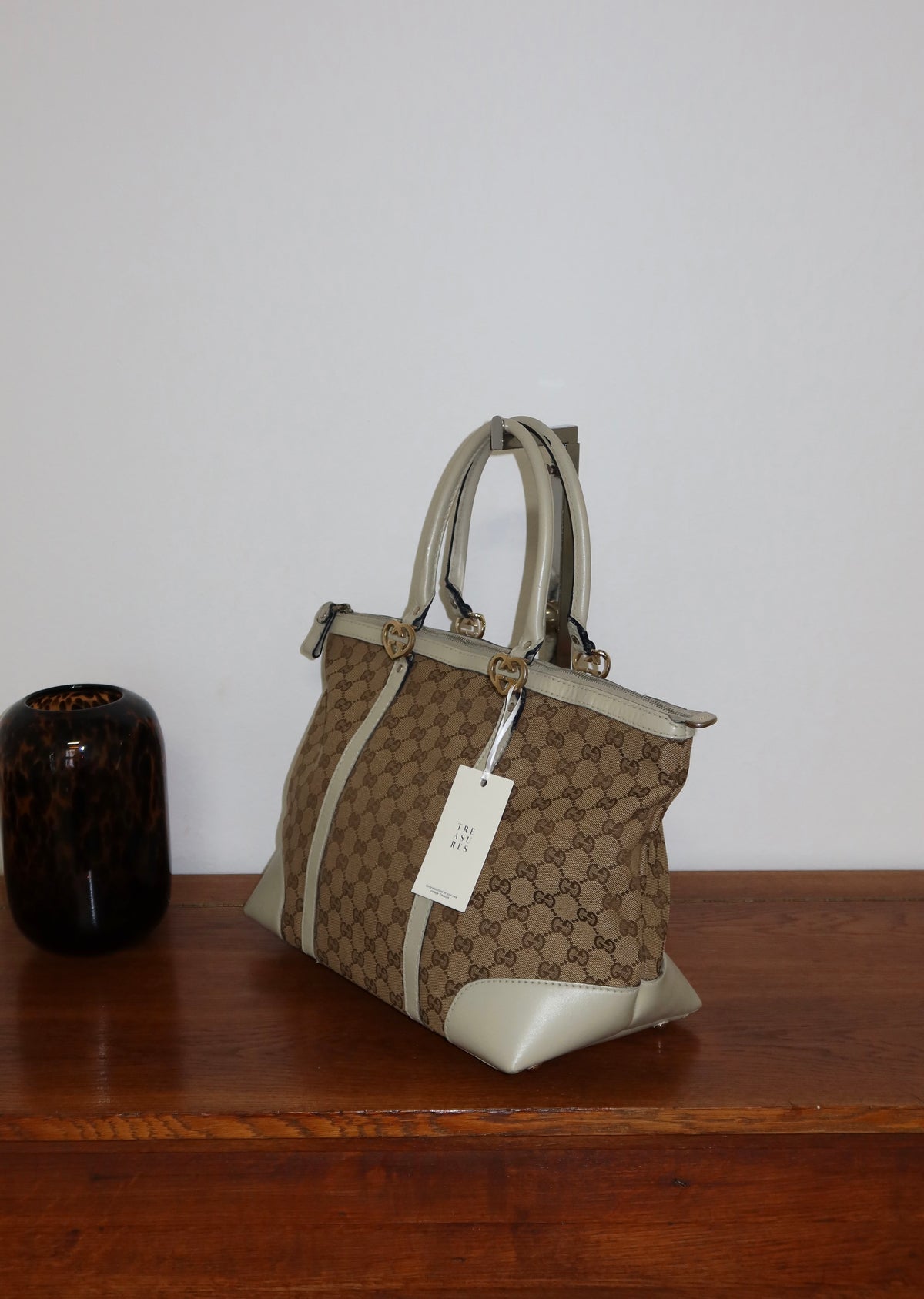 Gucci Heart GG Monogram Shopper Tote Bag