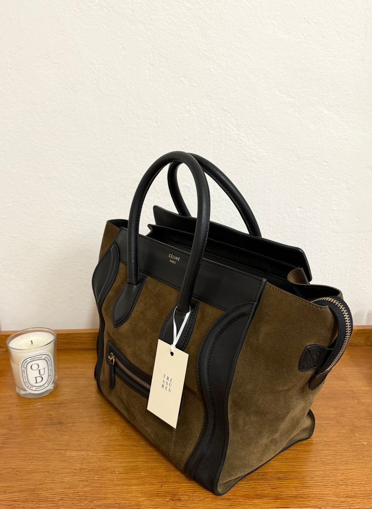 CELINE LUGGAGE BY PHOEBE PHILO SUEDE BAG