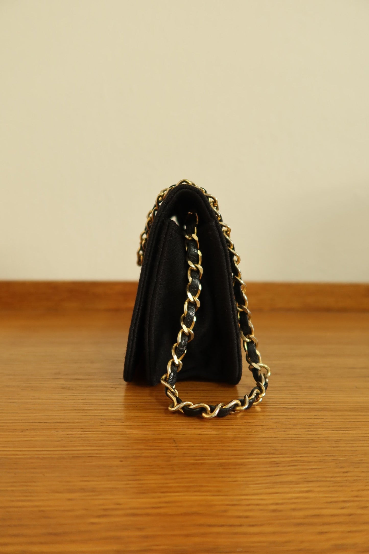 CHANEL BLACK WOC WALLET ON CHAIN