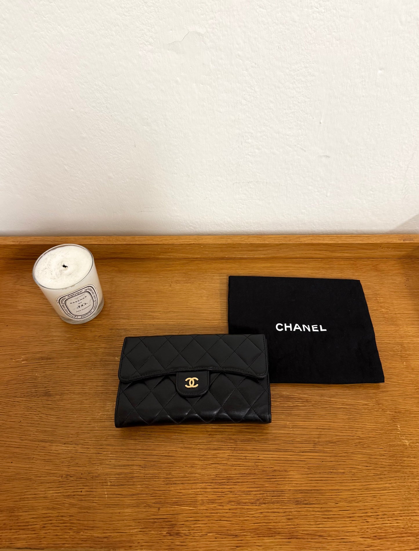 SERIES 25 CHANEL LONG WALLET LAMBSKIN BLACK